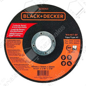 Black & Decker Disco Corte 115 X 1,6