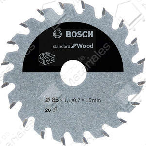 Bosch Disco Corte  85 Mm Para Madera 20 Dientes Para Gks 12v-26