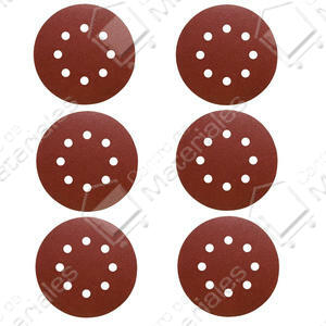 Lusqtoff Disco Lija 5" 125mm  40 Grano X 6 Unidades