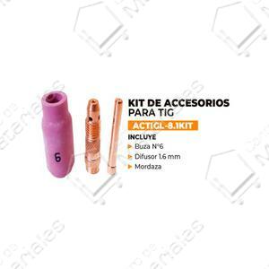 Lusqtoff Kit Set De Accesorios Para Tig (buza Nº6-difusor 1.6mm-mordaza)