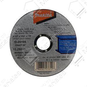 Makita Disco Chato Corte Abrasivo / Ac. Inox 115 X 1,2mm