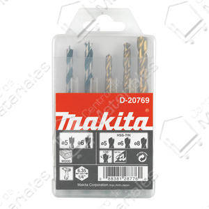 Makita Set  5 Mechas Hex X 1/4  Met 5,6,8 Mad 5,6mm