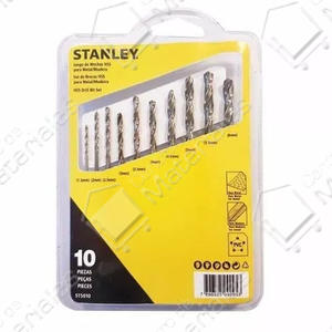 Stanley Set 10 Pzas Mecha Acero Rapido 1,5 A 6mm