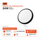 Panel Led Redondo Aplicar 24w Luz Calida (negro) Black+decker - Vista 2
