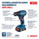 Bosch Atornillador Taladro 18v 13mm Gsr 185-li  Sin Carbones (2 Baterias  - Maletin) - Vista 2