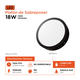Panel Led Redondo Aplicar 18w Luz Calida (negro) Black+decker - Vista 2