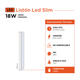 Luminaria Slim Led 18w Luz Fria Black+decker 6500k 1000lm 600x65x23mm - Vista 2