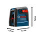 Bosch Nivel Laser De Linea Gll2-12 12 Mts Lineas Roja Cruzadas - Vista 3