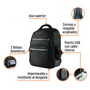 Truper Mochila Portalaptop 24l