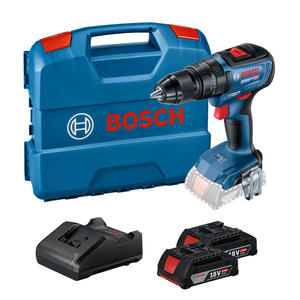 Bosch Atornillador Taladro Percutor 18v 13mm Gsb18v-50 - 2 Baterias - Maletin Sin Carbones