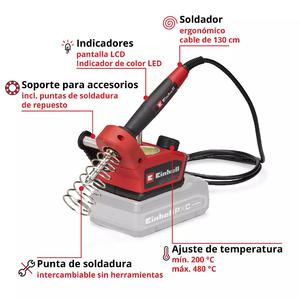 Einhell Estacion De Soldado 18v Regulador De Temperatura Te-si 18/480 Li E (sin Bateria - Sin Cargador)