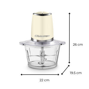 Lusqtoff - Picadora 600w 2000ml Vidrio