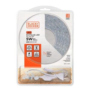 Tira De Led 5 Metros Blanco Frio Black+decker 6000k - 250 Lm/m 220v