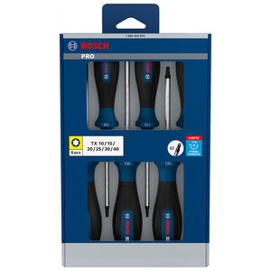Bosch Set  6 Destornillador Torx T10 - T15 - T20 - T25 - T30 - T40 - Linea Pro