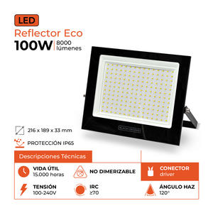 Reflector Led  10 Watts 800 Lum. 6500k Black+decker