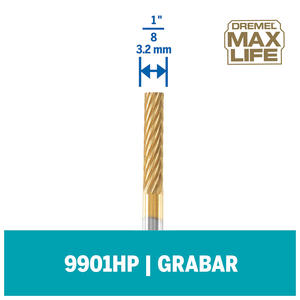 Dremel Max Life 9901hp Fresa Carburo Tungst 1/8 Punta Redonda