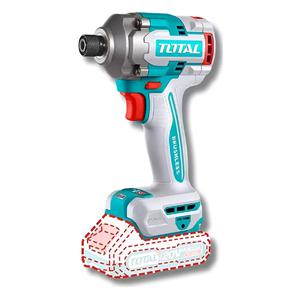 Total Atornillador Impacto 20v 1/4" Sin Carbones (2 Baterias - Cargador)