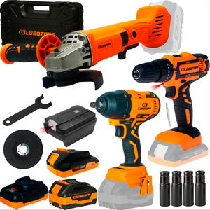 Lusqtoff Combo 18v Racing (amoladora + Taladro + Llave Impacto + Adaptador Linterna 18v)