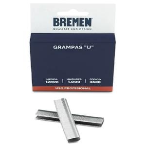 Bremen Grampa "u" Para Engrampadora 12mm X 1.000u (uso Profesional)