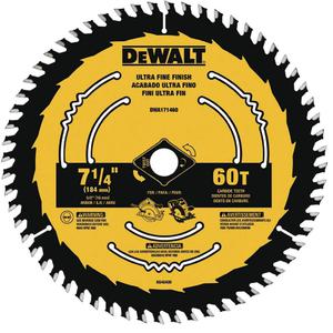 Dewalt Disco Sierra Circular 71/4 X 60 Dientes Eje 5/8