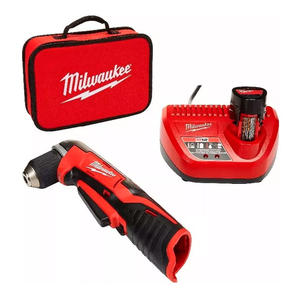 Milwaukee Atornillador 12 V Angular Recto Bat 2 Amp + Bolso