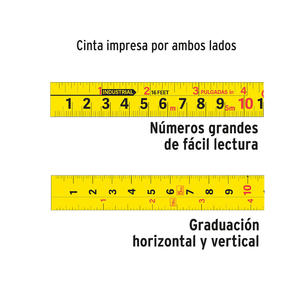 Truper Cinta Metrica  5 M X 19 Mm Anti-golpe Amarilla