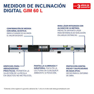 Bosch Inclinometro Digital Gim 60 L