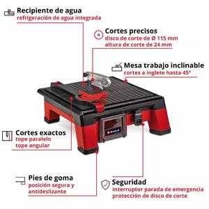 Einhell Cortadora Ceramica 18v Te-tc 18/115 Li-solo (sin Bateria - Sin Cargador)