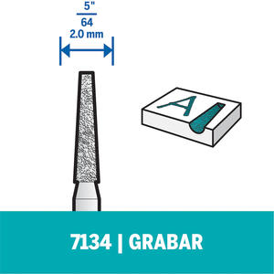 Dremel 7134 Punta Diamantada Recta 5/64 - 2 Mm