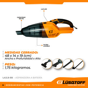 Lusqtoff Combo Hidrolavadora + Aspiradora 18v (2  Baterias - Cargador)