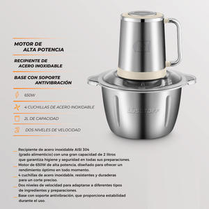 Lusqtoff - Picadora 650w 2000ml Ac. Inox