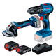 Bosch Combo Taladro Percutor Gsb 185 + Amoladora Gws 180 - Vista 1