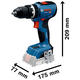 Bosch Atornillador Taladro Percutor 18v 13mm Gsb18v-65 Sin Carbones (sin Baterias - Sin Cargador) - Vista 3