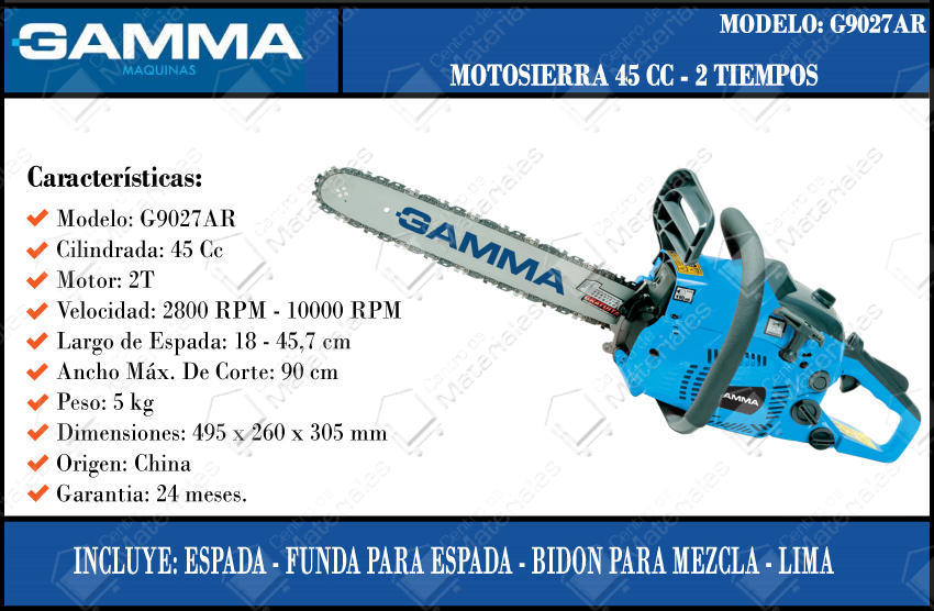 motosierra electrica gamma