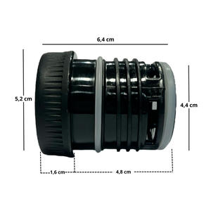 Lusqtoff Repuesto Tapon Pico Cebador Para Termo 1 Lt Negro