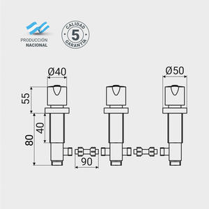 Ips Griferia Bidet Hydrogen Con Transferencia Volante Redondo