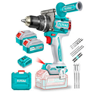 Total Atornillador Taladro Percutor 20v - 13 Mm (2 Baterias - Cargador - Maletin)