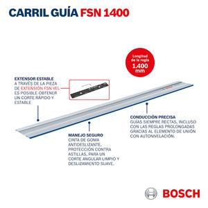 Bosch Guia Para Sierra Circular 1400 Mm