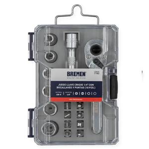 Bremen Set  18 Pieza Bocallaves Y Puntas Encastre 1/4"
