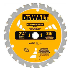 Dewalt Disco Sierra Circular 71/4 X 24 Dientes Eje 5/8