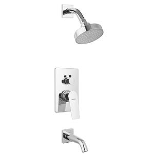 Peirano Griferia Ducha Embutir Transferencia Cromo Cierre Ceramico Linea Rio