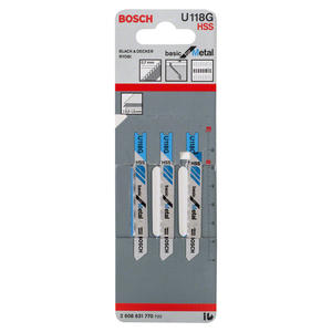 Bosch Hoja Sierra Caladora U118g Metal X 3 Unidades
