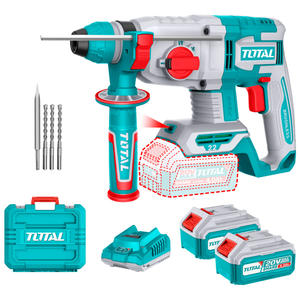 Total Martillo Rotativo 20v Sds Plus (2 Bateria 4ah - Cargador - Maletin)
