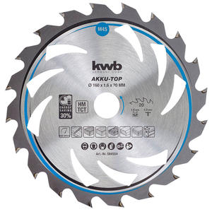 Kwb Disco Sierra Circular 165mm Eje 20 Mm - 24 Dientes