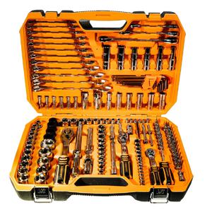 Lusqtoff Set 150 Piezas - Tubos - Puntas - Crique - Encastre 1/4" - 1/2" - 3/8"