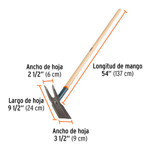 Truper Azada Dos Cuernos - Cabo Madera 137cm