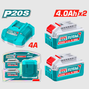 Total Starter Kit Combo Cargador Y Bateria 18v 4ah