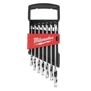 Milwaukee Set   7 Llaves Combinadas Con Crique Milimetricas