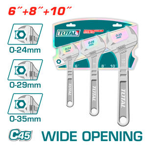 Total Set   3 Llaves Ajustables 6" / 8" / 10"