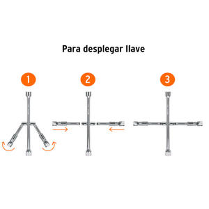 Truper Llave Cruz Plegable 14"